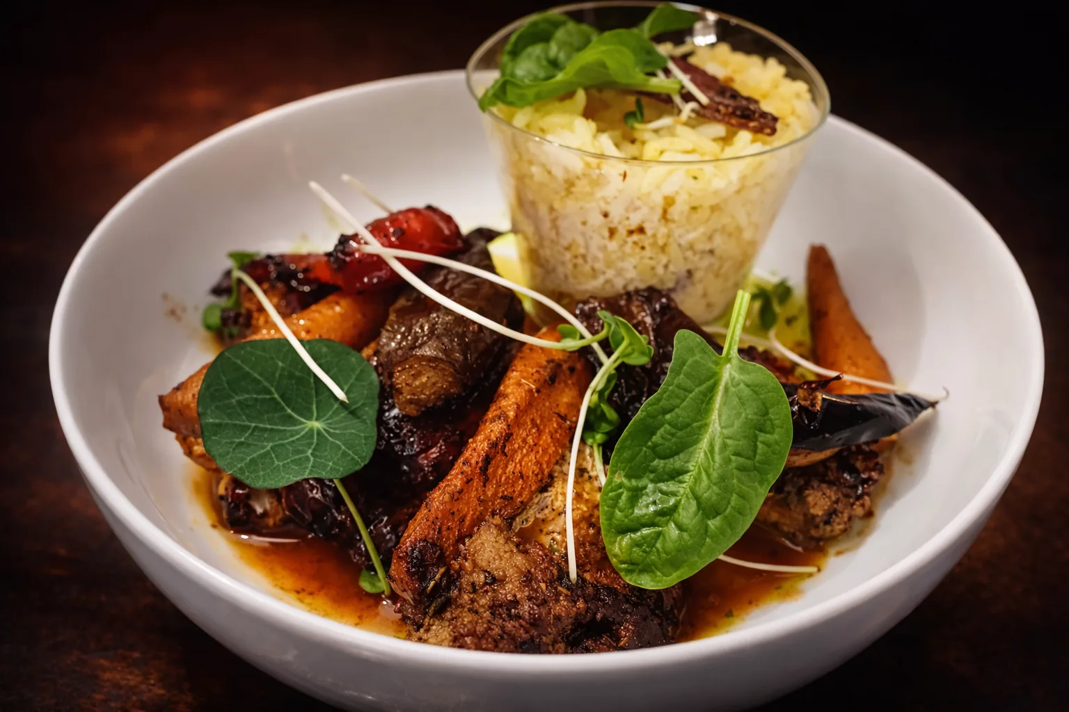 Plat bistronomique Le Stanley face au Tombolo